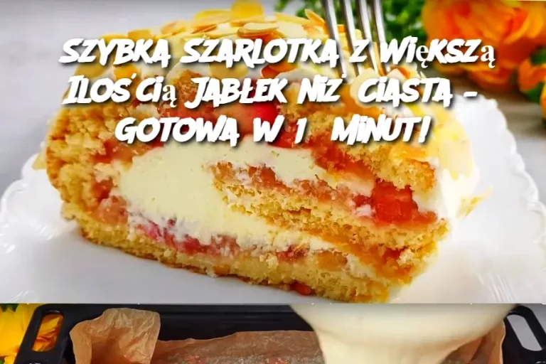 Szybka Szarlotka z Większą Ilością Jabłek niż Ciasta – Gotowa w 15 Minut!