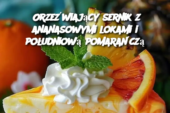 Orzeźwiający sernik z ananasowymi lokami i południową pomarańczą